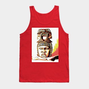 African Mask in the Desert Sun Color Tank Top